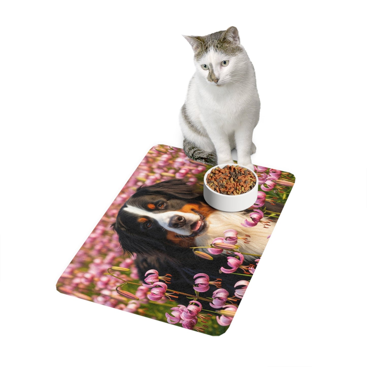 Pet Food Mat (12x18) - Bernese Mountain Dog