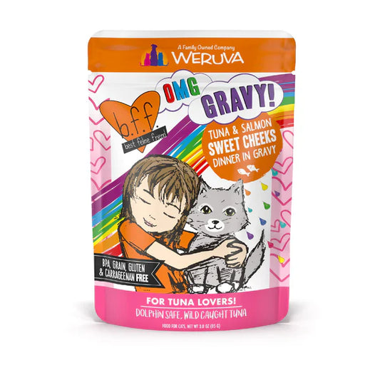 Wet Cat Food - BFF OMG Tuna Salmon Pouch 3oz 🐱