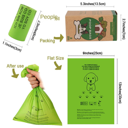 Biodegradable Pet Waste Bags Corn Starch PLA Degradable Poop Bags - Purrfect Pet Kingdom