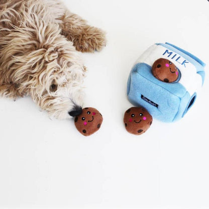Milk & Cookies Plush Interactive Dog Toy
