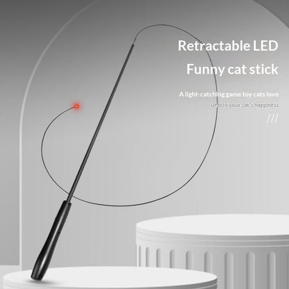 LED Interactive USB-Rechargeable Telescopic Cat Toy Rod To