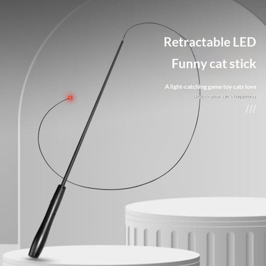 LED Interactive USB-Rechargeable Telescopic Cat Toy Rod To