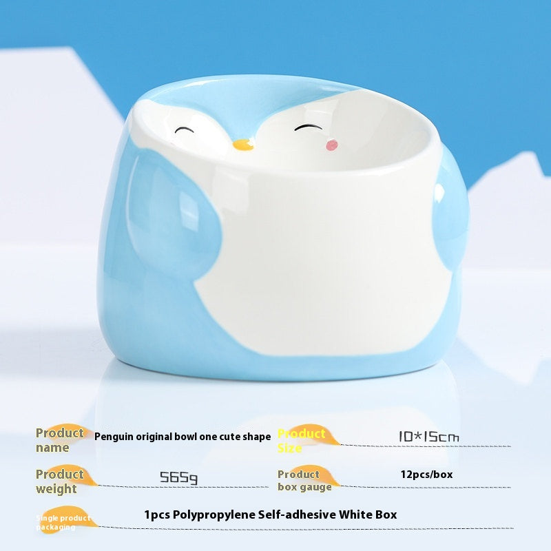 Ergonomic Elevated Ceramic Cat Bowl for Healthy Dining 550ml