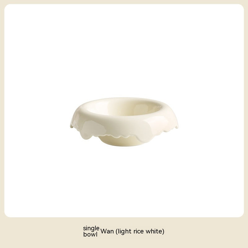 High Leg Ceramic Cat Food Bowl