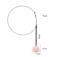 Suction cup cat toy stick that can be attached and held with