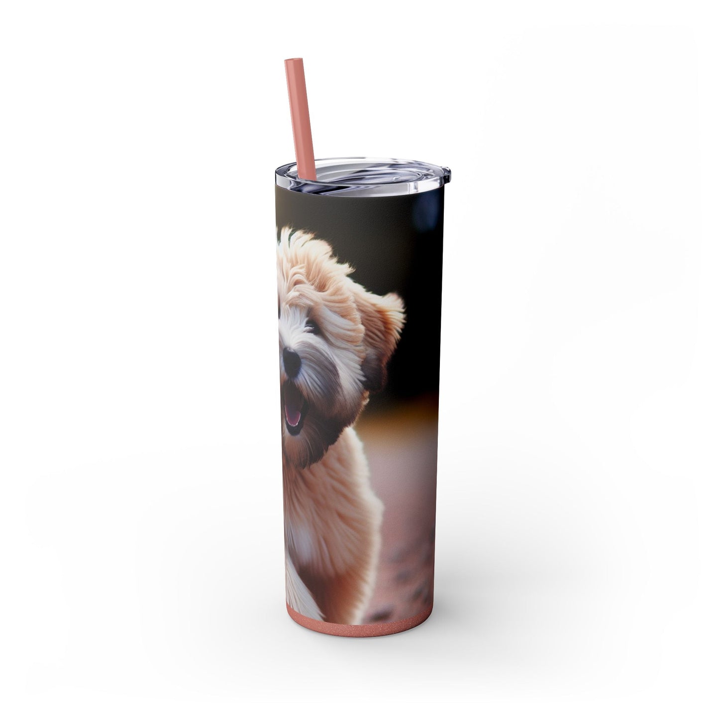 Soft Coated Wheaten Terrier Skinny Tumbler with Straw, 20oz