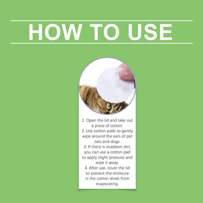 Professional Gentle Ear Cleaning Pads for Dogs and Cats 50ct