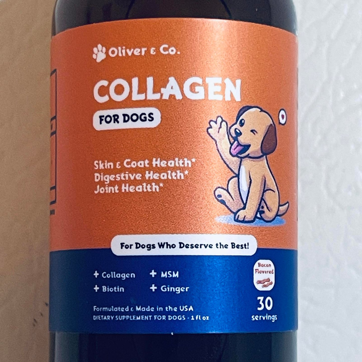 Dog Collagen Supplement Bacon Flavor Joint Support
