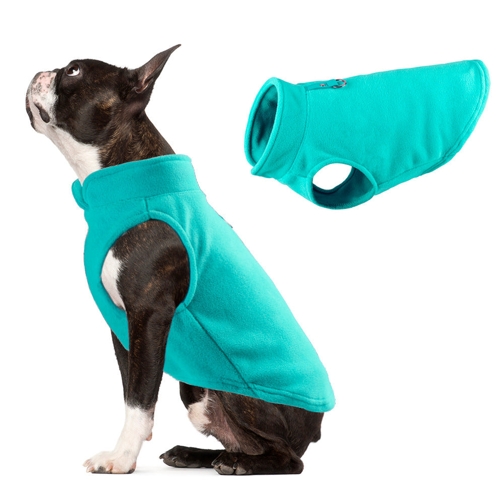 Dog clothing thickened solid color fleece pet dog supplies - Purrfect Pet Kingdom