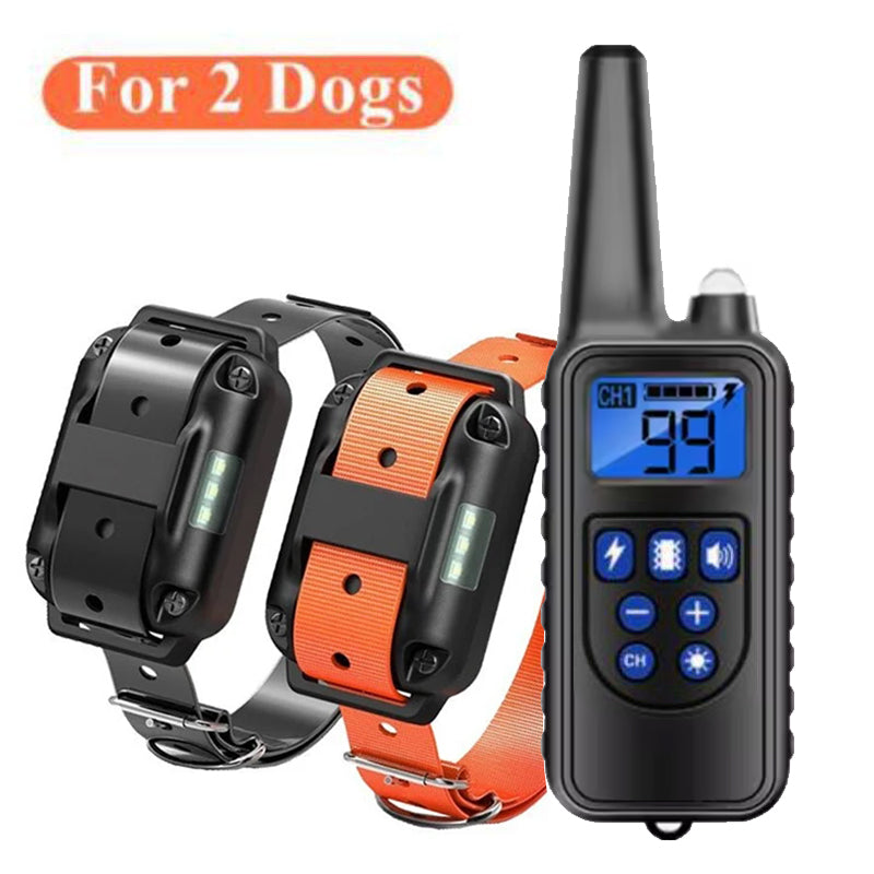 V.I.P Digital Presence vibration anti bark collar for dogs set with two collars and remote control