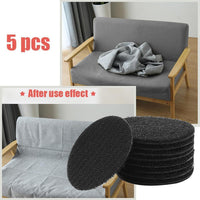 5 Pairs Double-sided Fixed Magic Sticky Self Adhesive Hook Loop Round Pads Craft Tape Bedcloths Sofa Carpet Non-slip Holder