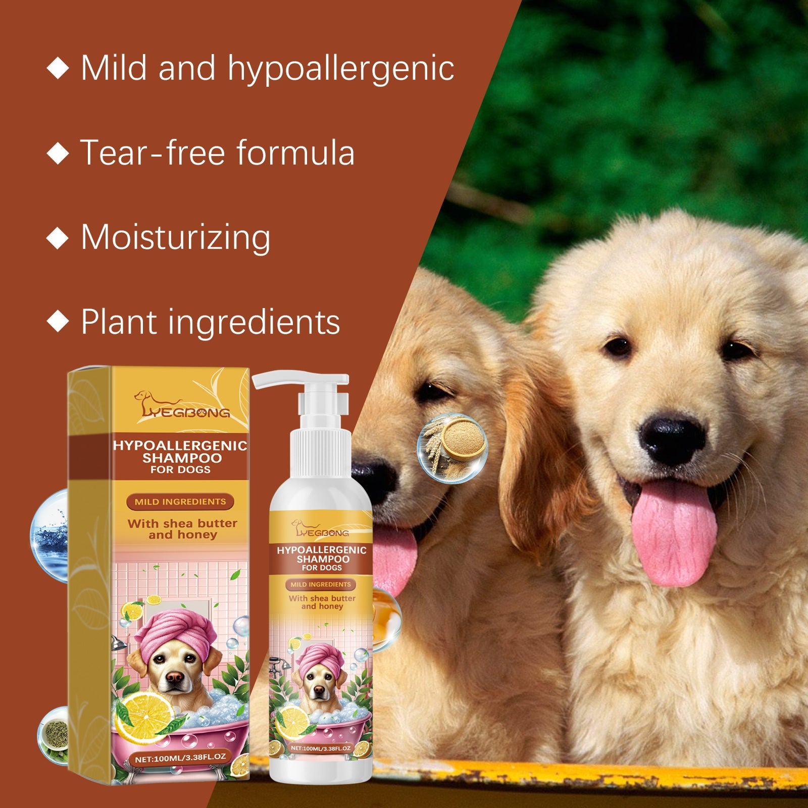 Shampoo For Dogs Gentle Cleansing Shampoo For Dog Hair Moist, Smooth And Tangle-Free - Purrfect Pet Kingdom
