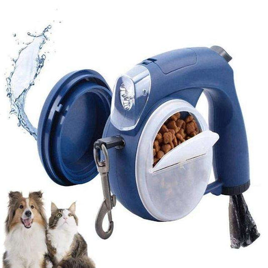 5 In 1 Multifunctional Dog Waterproof Automatic Led Retractable Leash with Poop Bag - main product view | Dog Leashes at