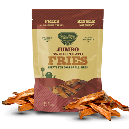 Jumbo Sweet Potato Fries Dog Treats 8 Oz USA ✅