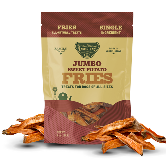 Jumbo Sweet Potato Fries Dog Treats 8 Oz USA ✅