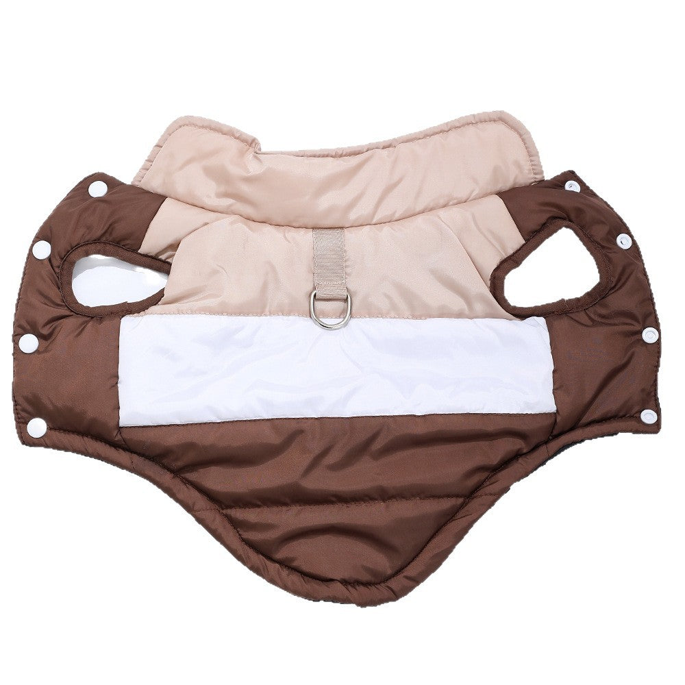 Dog Autumnwinter Coat With A Leash