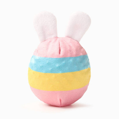 Hoppin' Easter Bunny Striped Pastel Egg Super Ball Plush Dog Toy