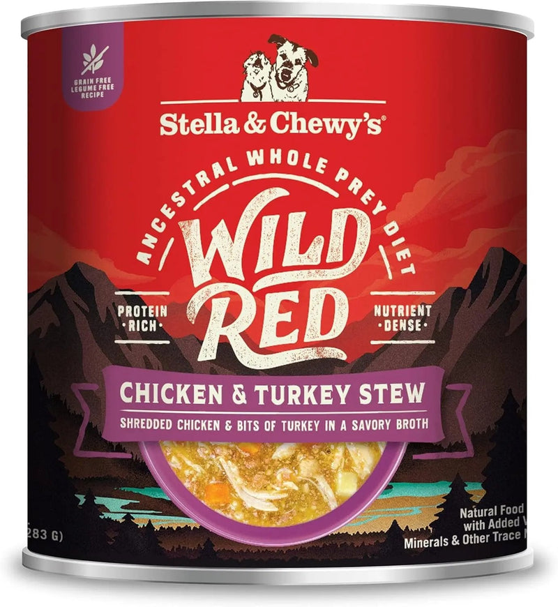 Wild Red Wet Dog Food Chicken & Turkey Stew High Protein Recipe 10 Ounce Pack Of 6 - Purrfect Pet Kingdom