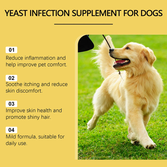 1-4PCS Herbal Pet Supplement for Skin and Coat Care Natural Yeast Formula Relieves External Skin Issues for Dogs and Cats