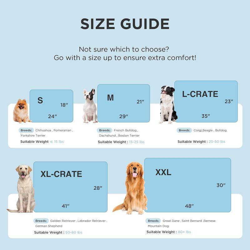 Bedsure Dog Cooling Mat – Washable Summer Crate Pad for Large Dogs (Up to 50 lbs), Non-Slip, Portable, QMAX>0.5 Cooling Tech - Purrfect Pet Kingdom
