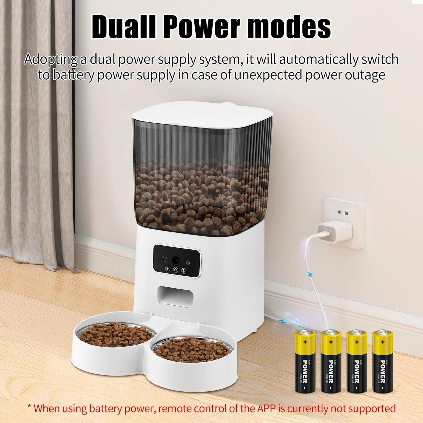 Automatic Pet Feeder Camera WiFi APP Control - 5L Smart 🤖