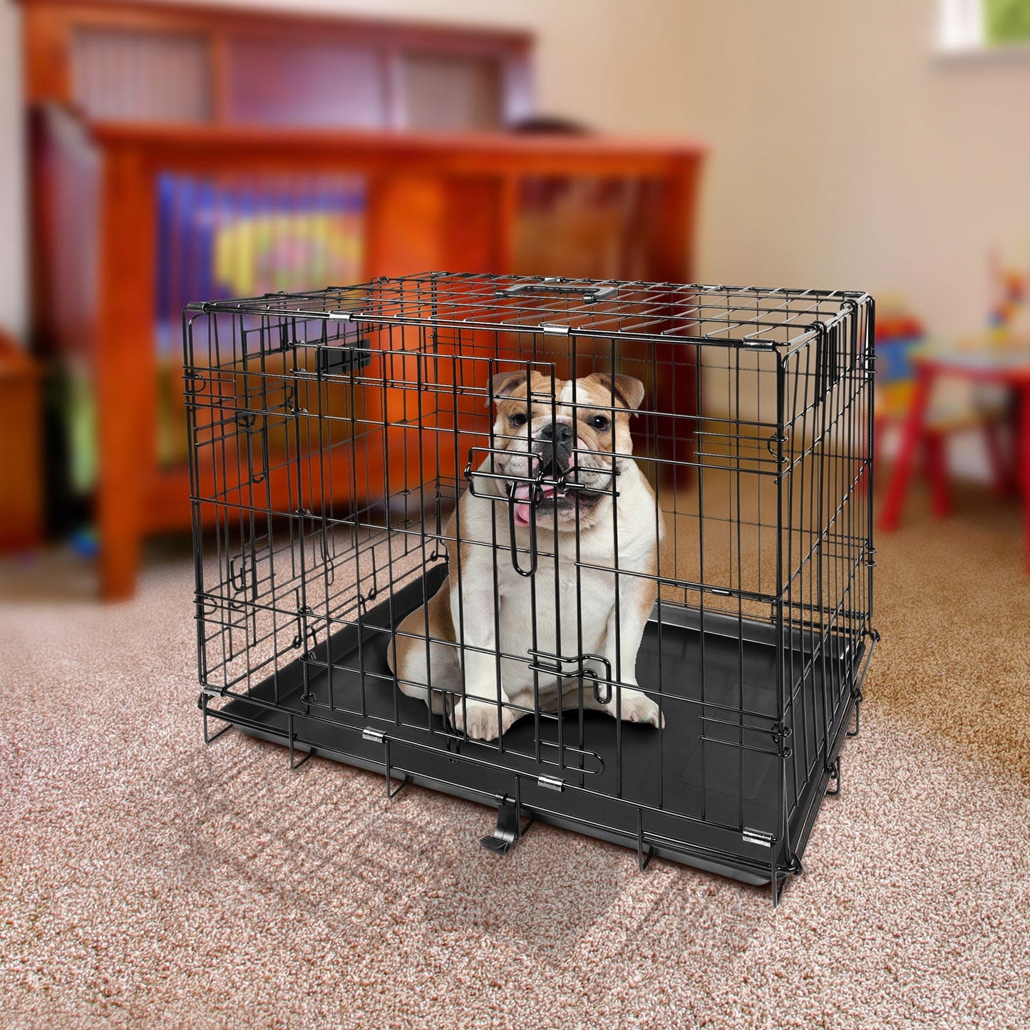 GBruno 30inches Dogs Crate Folding Metal