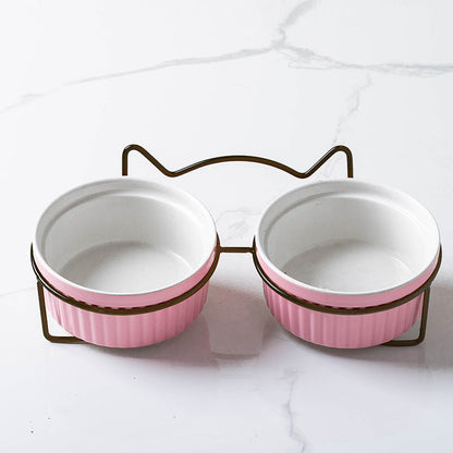 Protect Cervical Spine And High Feet Drinking Water Pet Bowl