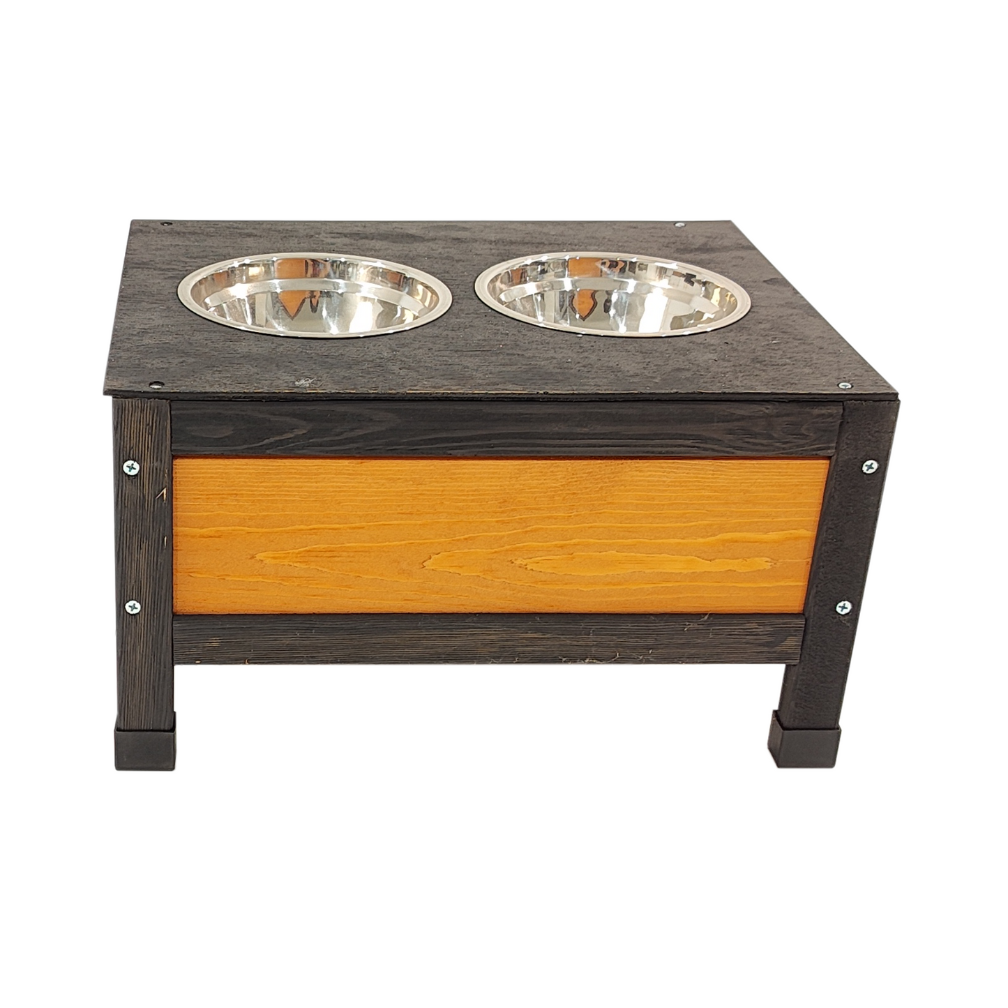 XPT088 Wearable and Strong Wooden Dog House with Metal Bowls