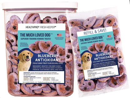 Much Loved Dog Training Treats - Blueberry Antioxidant 6 oz.