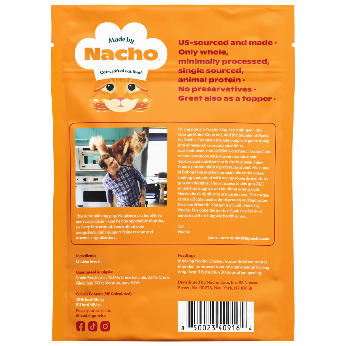Made By Nacho Freeze Dried Chicken Treat (1oz) - Made by Nacho Cat Treats - The Family Pet