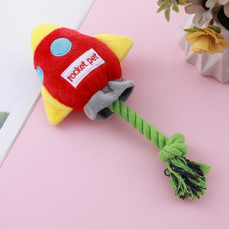 Pet cotton rope toy dog resistant to biting and grinding teeth