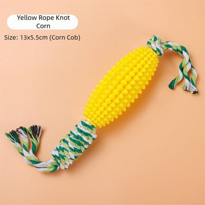 Pet Toy Corn Ball Knot Teething Toys, Large And Small Dog