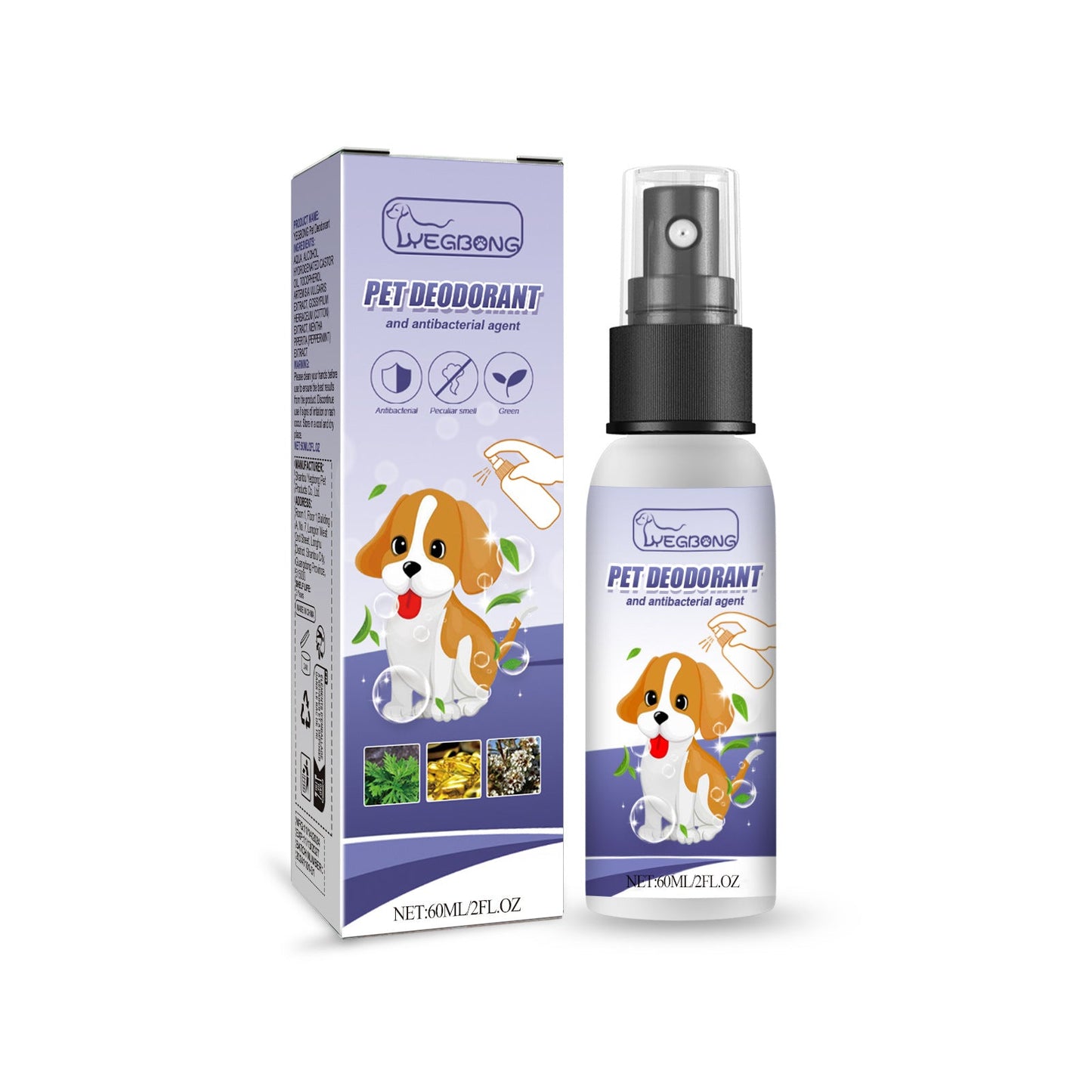 Pet Deodorant Spray for Cats and Dogs - Eliminates Odors, Urine Smell, Body Odor, and Feces Odor, Air Freshener Mist