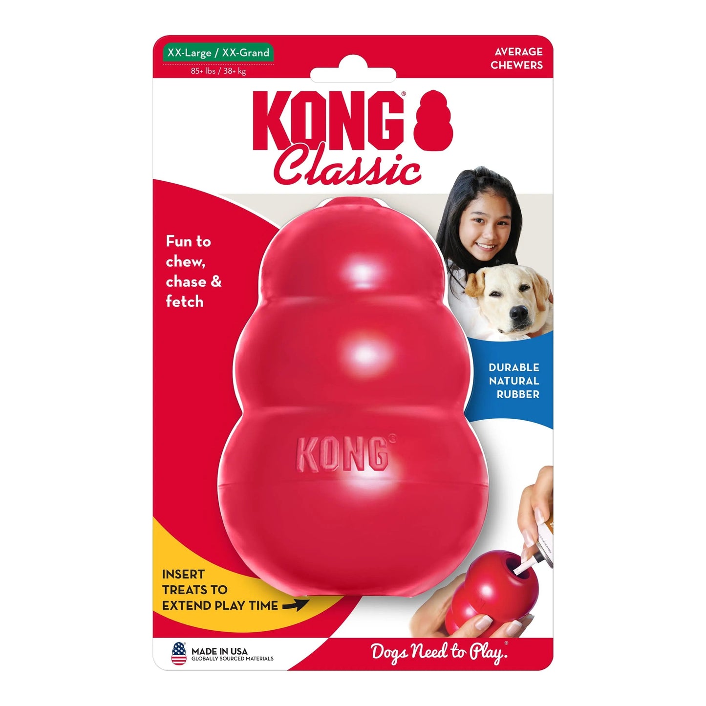 Classic Stuffed Dog Chew Toy, XXL