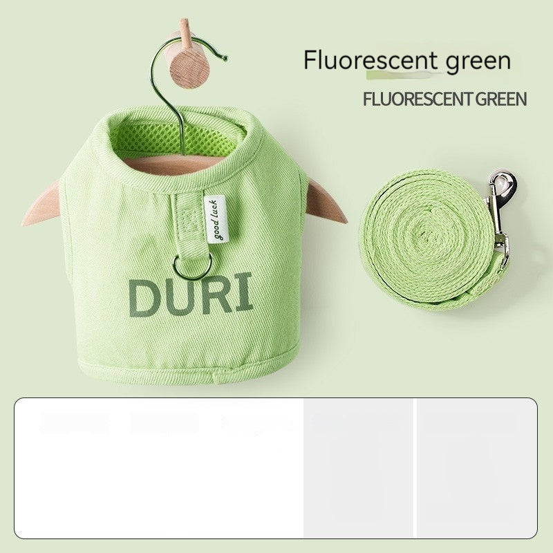 Pet Outing Hand Holding Rope Chest Strap Anti Breaking Loose