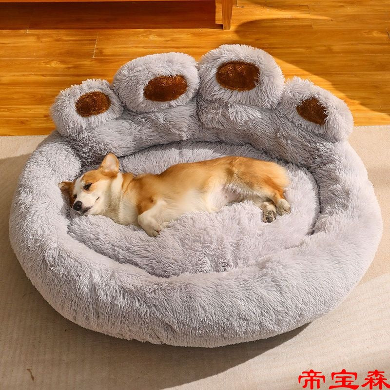 Kennel winter warm large dog Golden retriever bed Four seasons