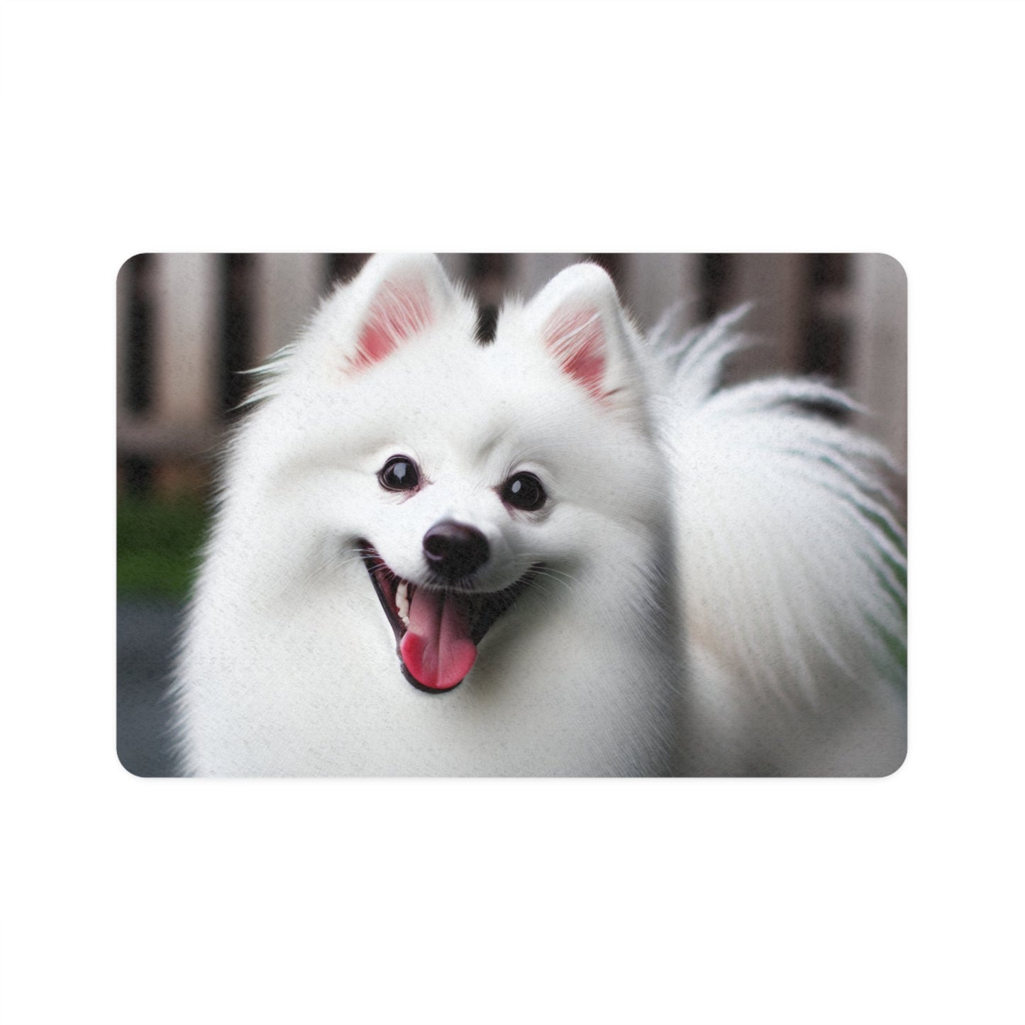 Pet Food Mat (12x18) - American Eskimo Dog