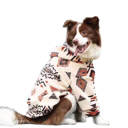 Thick Warm Arctic Fleece Winter Coat For Large Dogs