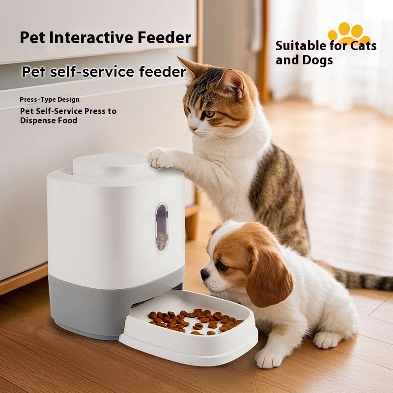 Smart Automatic Pet Feeder with Puzzle Toy for Active Cats
