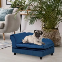 Luxury Dog Couch - Fancy Pet Sofa with Hidden Storage Gray