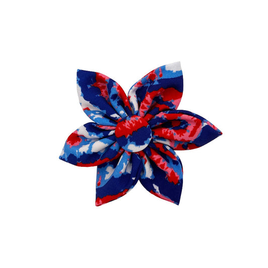 American Tie Dye Pinwheel Pet Collar Attachment - 2 Sizes