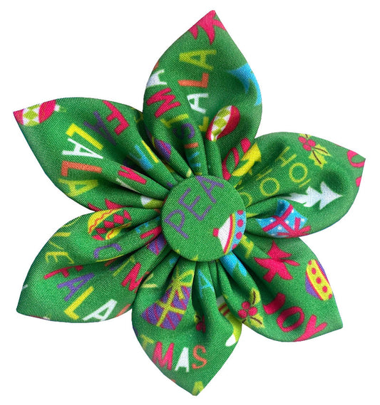 Merry & Bright Pinwheel Pet Collar Attachment - Sz Lg