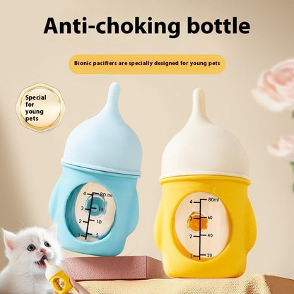 Kittens Nipple Puppy Choke Proof Bionic Silicone Feeding Pet