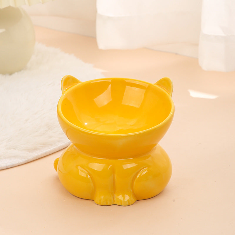 Ceramic Cat Dog Bowl Pet Supplies Drinking Water Goblet Food