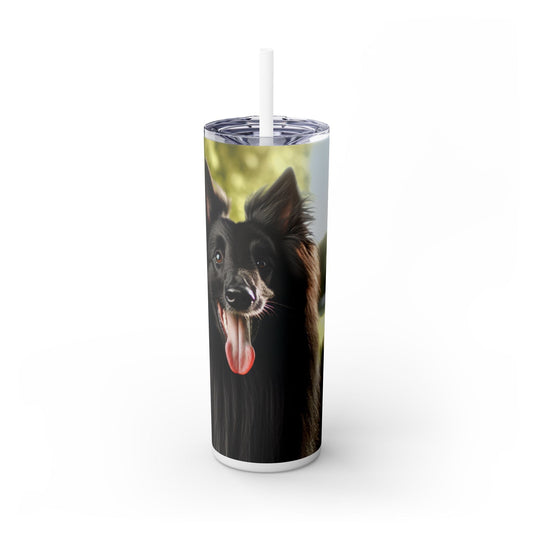 Belgian Shepherd Dog Groenendael Tumbler with Straw, 20oz