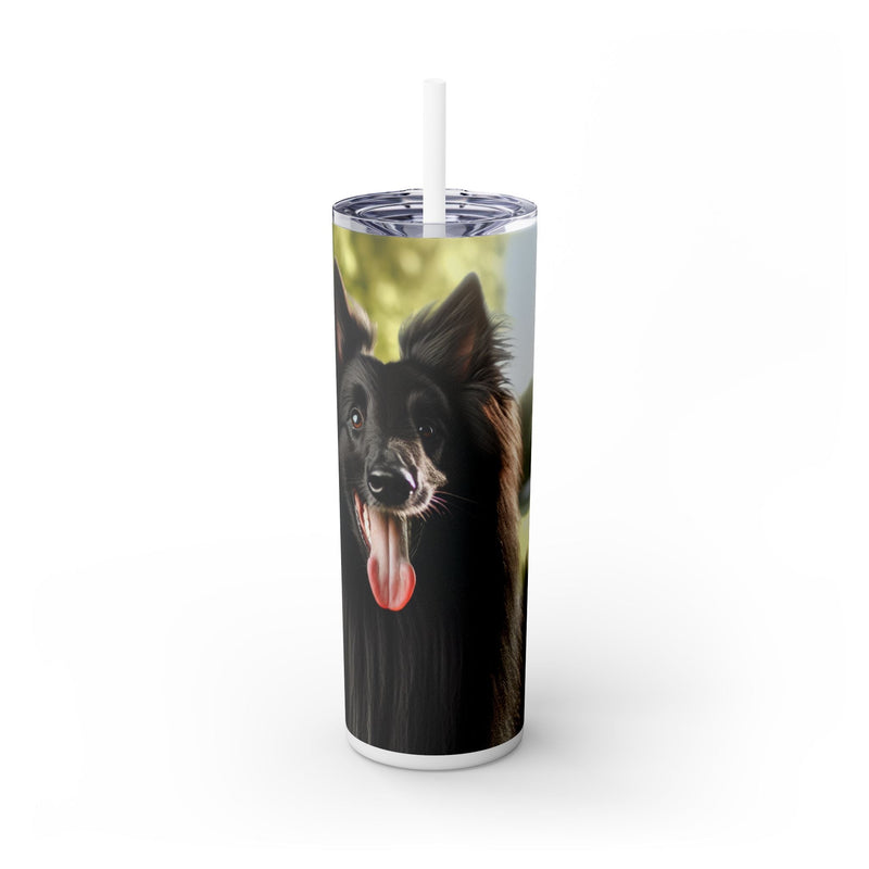 Belgian Shepherd Dog Groenendael Tumbler with Straw, 20oz