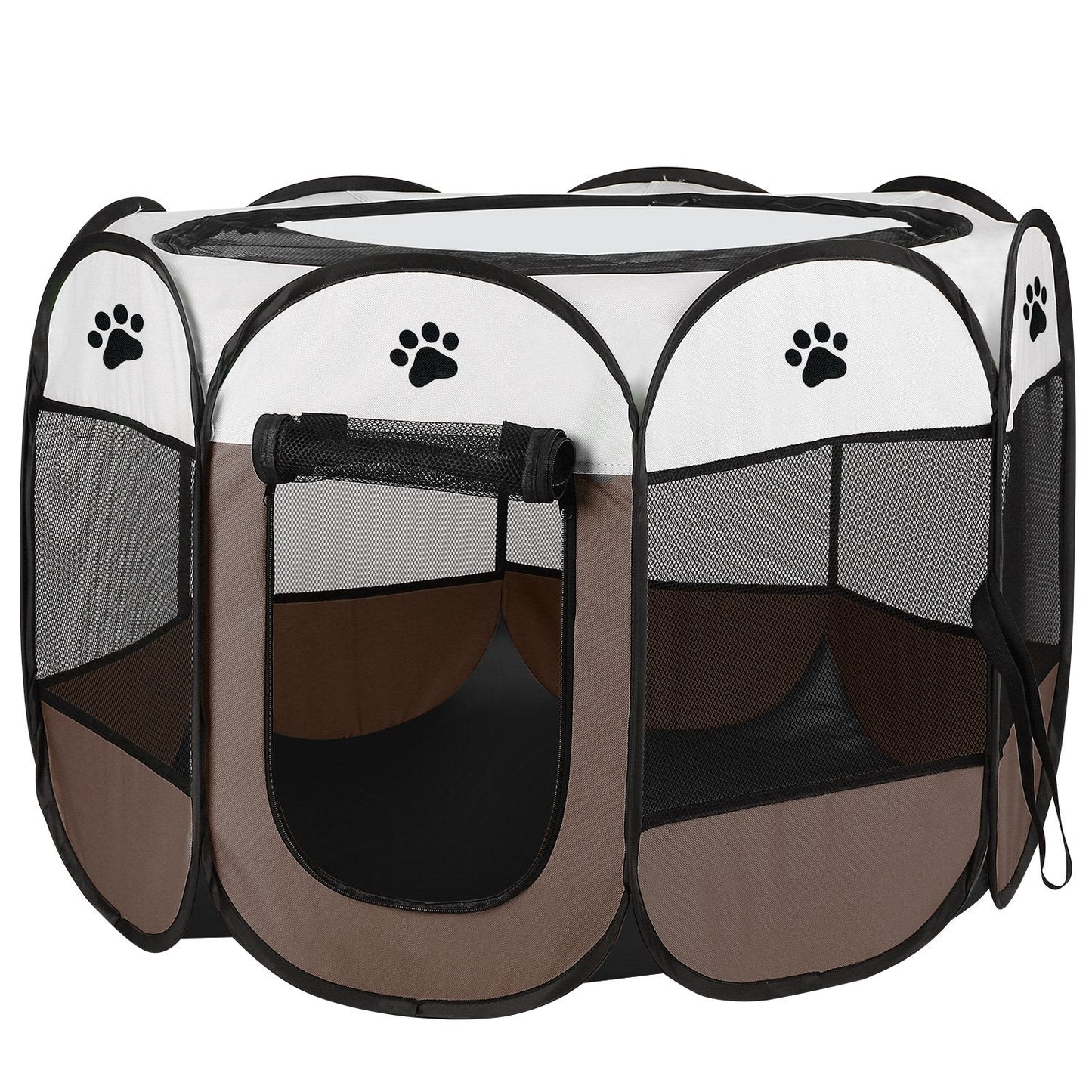 Portable Foldable Pet Tent Exercise Pen Kennel Removable Zipper Top and Bottom Water Resistant Indoor Outdoor Use For Dogs Cats Other Pets