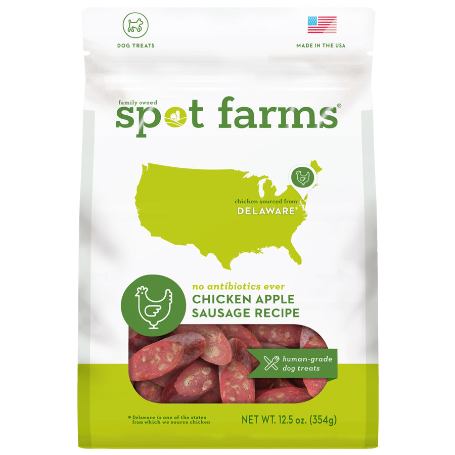 Spot Farms Dog Treats Sausage Chicken & Apple (12.5oz) - Spot Farms Dog Treats - The Family Pet