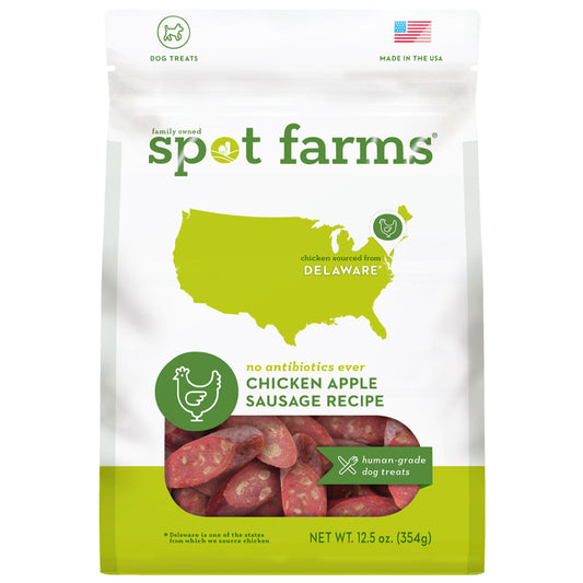 Spot Farms Dog Treats Sausage Chicken & Apple (12.5oz) - Spot Farms Dog Treats - The Family Pet