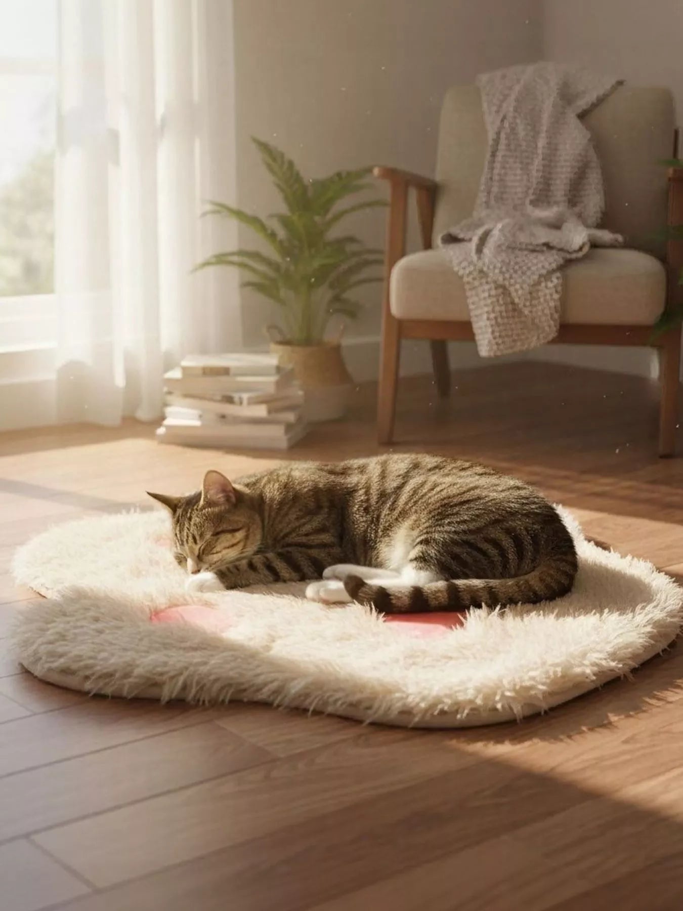 Pet Mat - Cute Paw Shape Plush Warm Sleeping Cushion for Pets